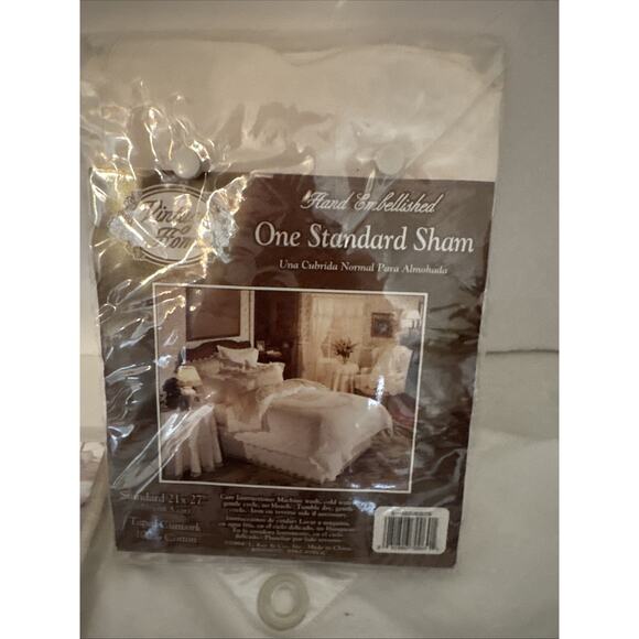 Vintage Home lot of 3 shams 90s waffle weave standard caroline embroidered - Picture 5 of 7